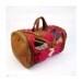 pink southwest wool & leather blanket duffel