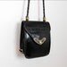 Brighton leather cross body purse / silver art nouveau style trim