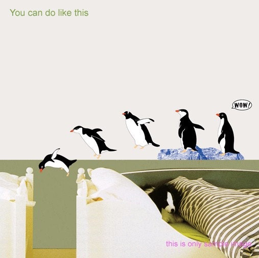 PENGUIN Home Wall Point Art Decor Mural Sticker