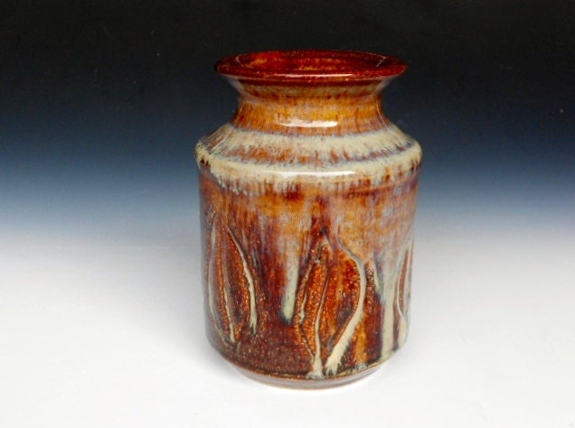 Red Honey Glazed Vase Small Pottery