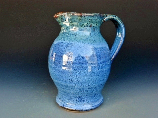 Lemonade Pitcher Blue Flower Vase