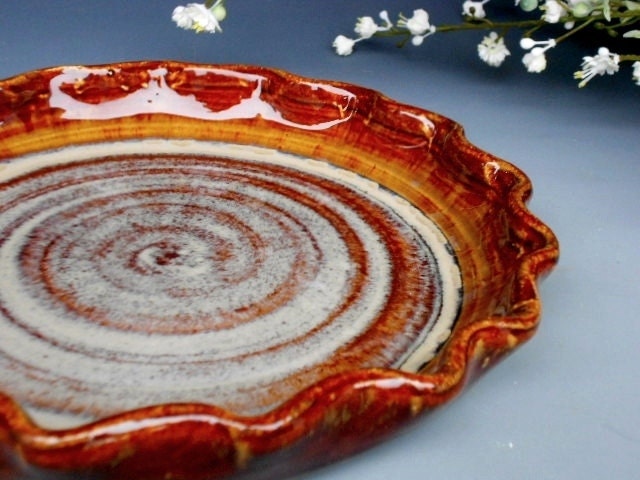 Honey Red Tart Plate.