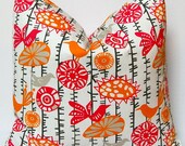 Decorative Throw Pillows Cushion Covers 20 x 20 Inches Birds Pair of Two