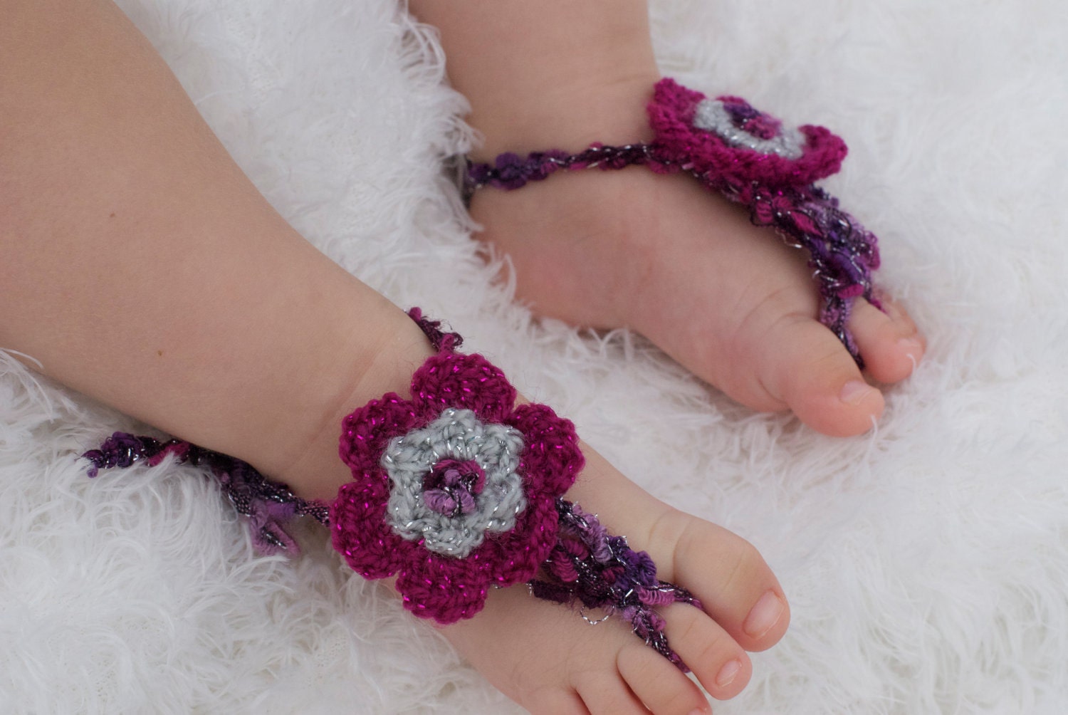 Baby Barefoot Sandals. Girl stylish foot wear for those tiny earth bound toes.