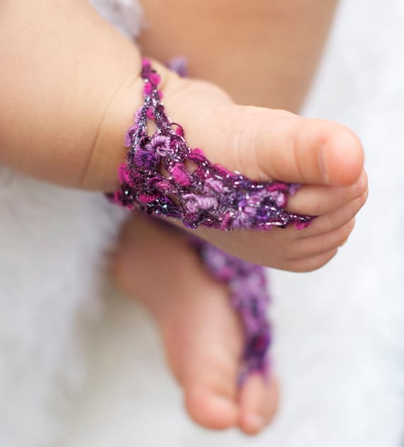 Baby Barefoot Sandals. Girl stylish foot wear for those tiny earth bound toes.