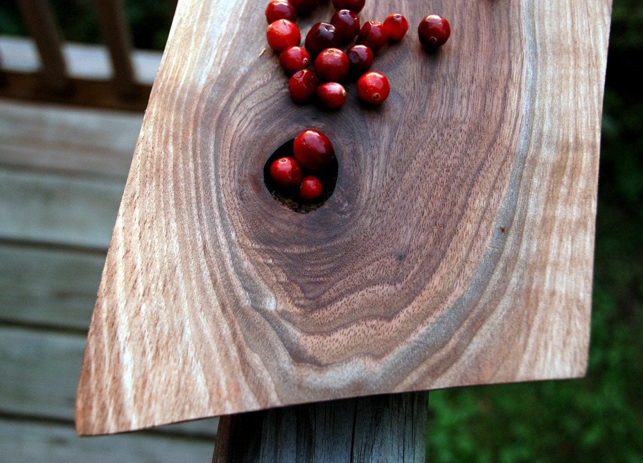 Rustic Wood Cutting Board Walnut Serving Tray Eco Gift for the Cook Who Has Everything
