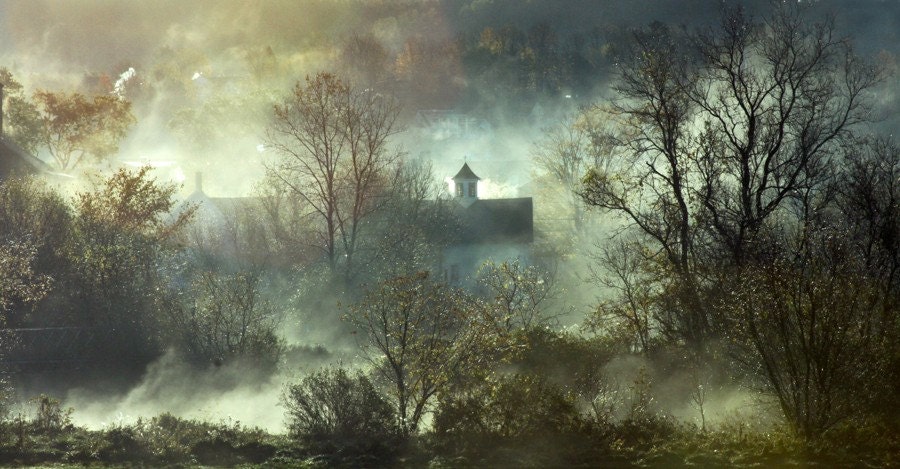 Eerie New England Morning Fog