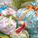 Reusable Gift Bag Assorted Holiday Starter Set in Holiday Christmas Riley Blake Be Merry Fabric Collection