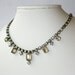 Frosted Glass Rhinestone Necklace - For UpCycle or Repair
