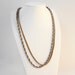 Vintage Double Strand Coro Chain Necklace - Rope Chain and Stocking Mesh - Designer Signed - 1940s