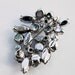 Vintage Blue and Silver Brooch - Designer Signed - Regency