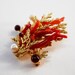 RESERVE for Amanda Gu - Rare Swoboda Coral Brooch - Genuine Coral, Pearl and Garnets - Vintage