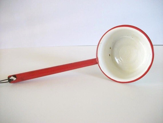 Vintage Enamel Ladle by RicsRelics on Etsy