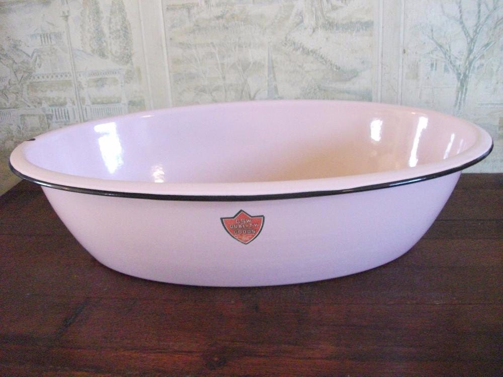 Vintage Pink Enamel Tub