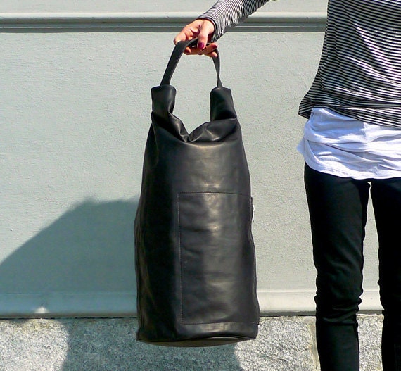 leather shoulder bag - filomena the big fashion bag
