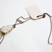 NATURAL- Raw white turquoise stone Necklace- antiqued copper chain, copper brass tubes