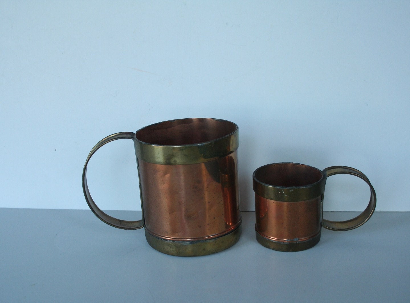 pair of vintage copper mugs by yosalvovendo on Etsy
