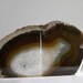 Set of Agate Bookends - Brown and White