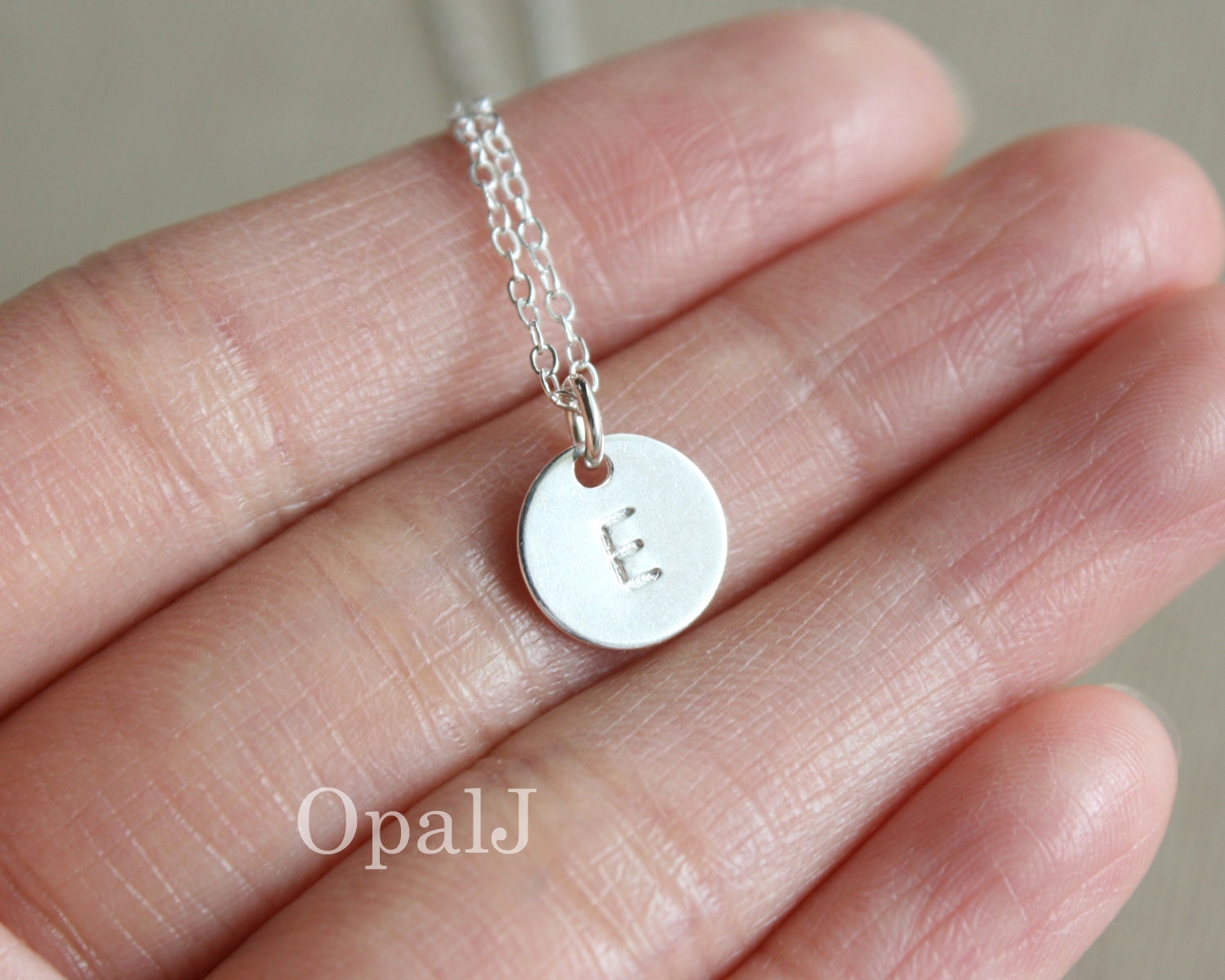 Initial necklace, initial coin disc necklace, personalize monogram necklace, bridesmaid gifts, wedding jewelry bridal gifts, family necklace