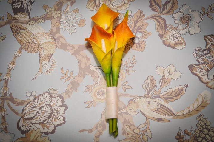 Orange Calla Lily Boutonniere