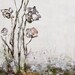 Original Encaustic Bees wax Painting wild flowers love Swalla Studio 10 x 20