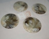 Cafe Au Lait Coasters - Fused Glass