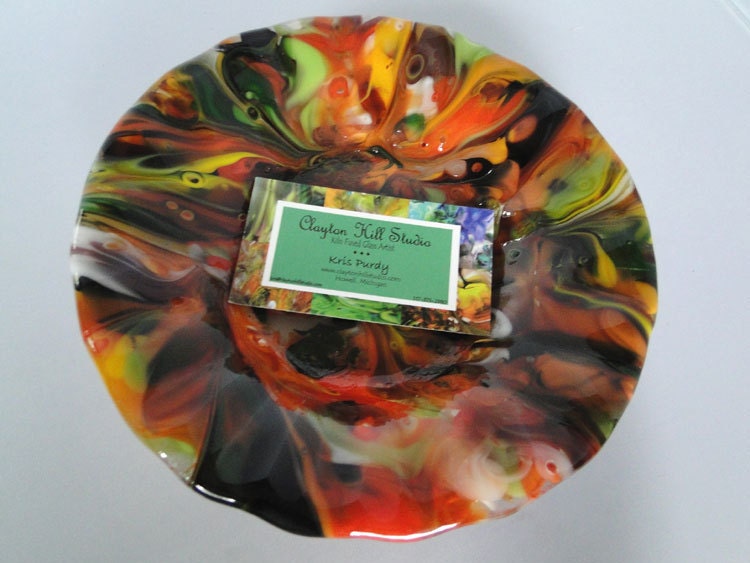 Halloween Bowl - Fiona Fused Glass