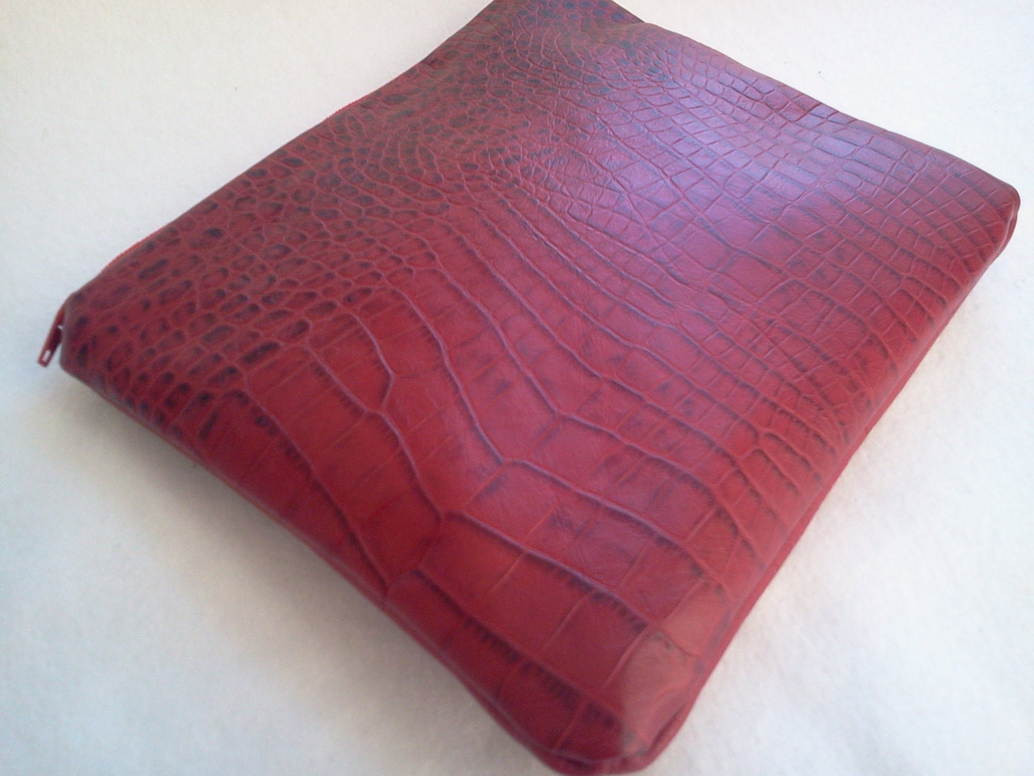 Clutch Purse, Red Leather Clutch