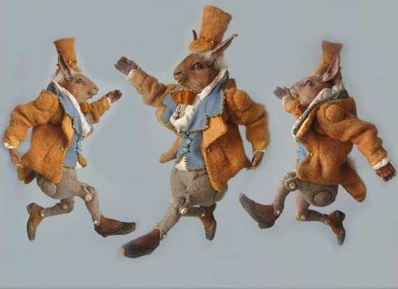 Anthropomorphic Rabbit Doll, fully articulated