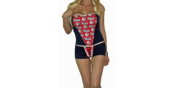 Items Similar To Nfl New England Patriots Sexy Lingerie Corset 3 Sizes On Etsy