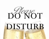 Champagne Flute Wedding Door Hangers