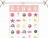 Cute As a Button Baby shower bingo girl
