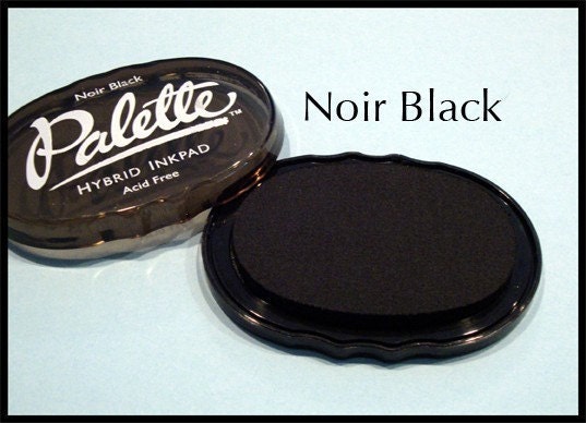 Noir Black Palette Hybrid Inkpad for Paper, Fabric, Glass and more