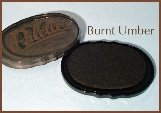 Burnt Umber Palette Hybrid Brown Inkpad for Paper, Fabric, Glass and more
