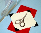 Antique Scissors sewing Clear Polymer Rubber Stamp