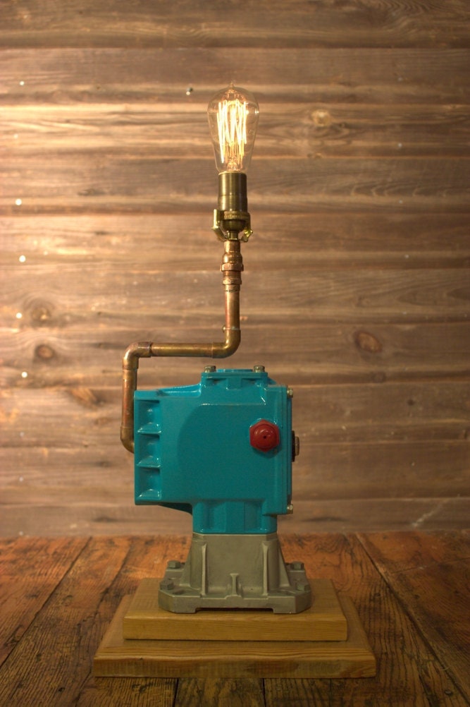 Industrial Steam Punk Table Desk Lamp From Pressure Washer Pump