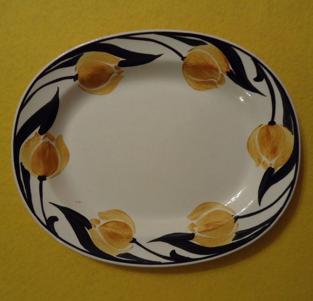 Handpainted Ridgways Brentwood Bedford Ware Tulip Platter