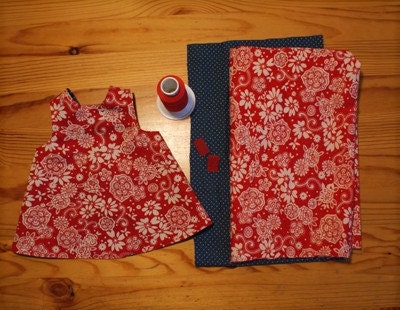 Sewing Pattern and Tutorial for Doll Pinafore Dress Magda