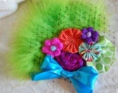 Feather and flower headband