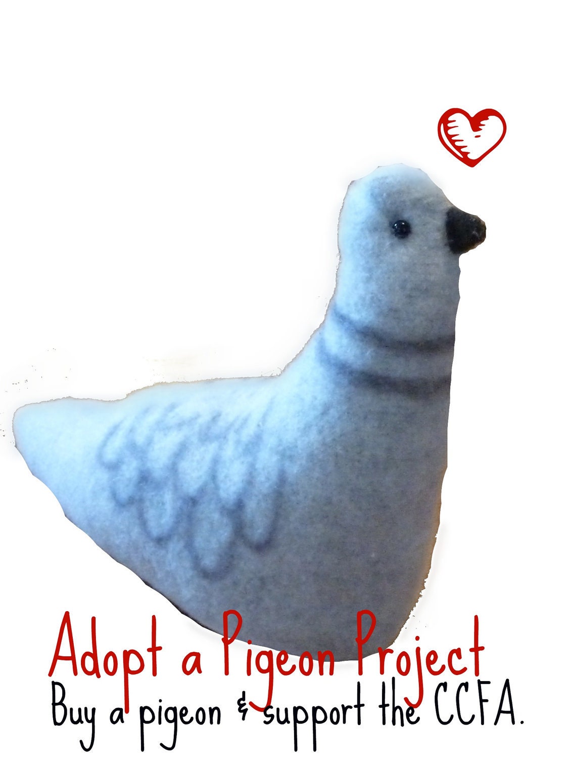 Adopt a Pigeon Plush - Profits to the CCFA
