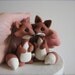 custom fox wedding cake topper