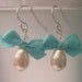 Aqua Blue Bows Earrings On Sale