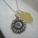 Sunflower and Yellow Beach Glass Necklace