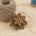Brown Flower Brooch - Autumn Jewelry, Fall Collection