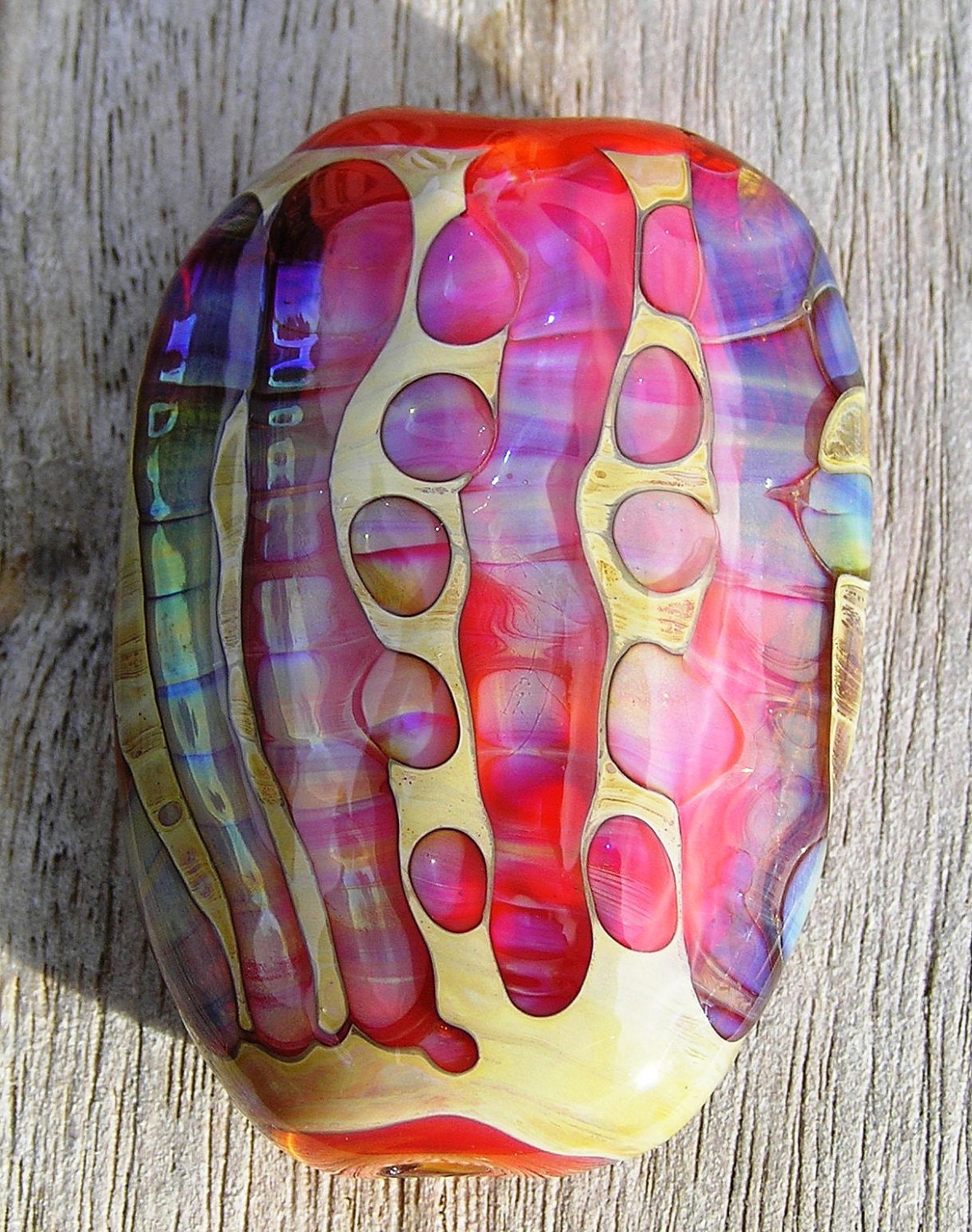 Clio-patra Handmade Lampwork focal bead SRA UK FHFteam Y3