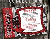 Printable Invitation Design - Sassy Lil' Cowgirl Collection - Red Version - DIY Printables by The Paper Cupcake Il_170x135