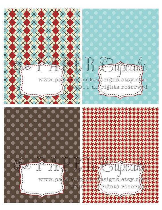 Printable Place Card / Food Tent Card by papercupcakedesigns