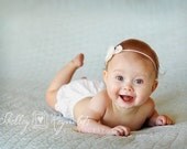 lucy . white (fabric flower headband)