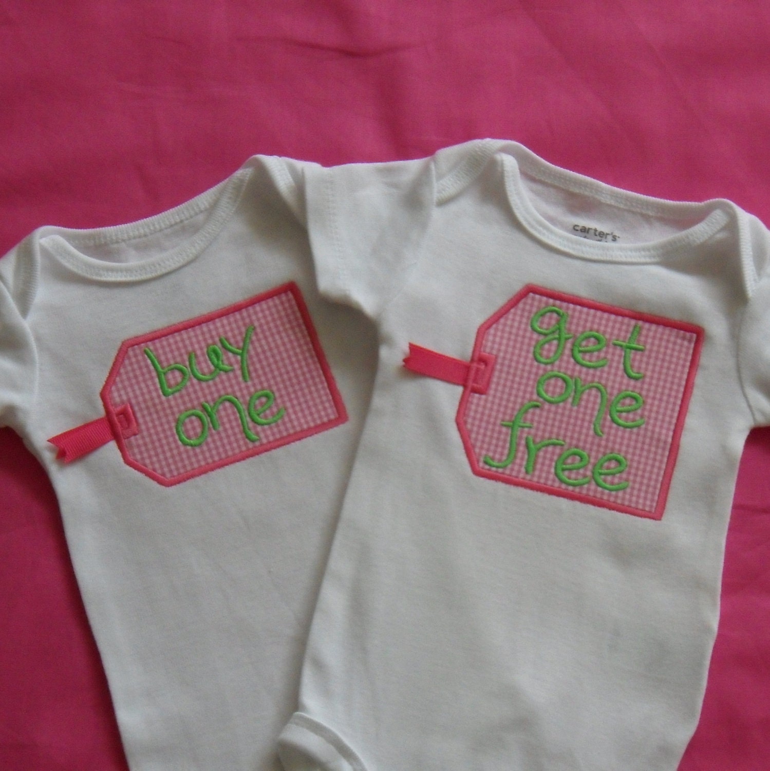 Twin Baby Girls Onesie, Buy One Get One