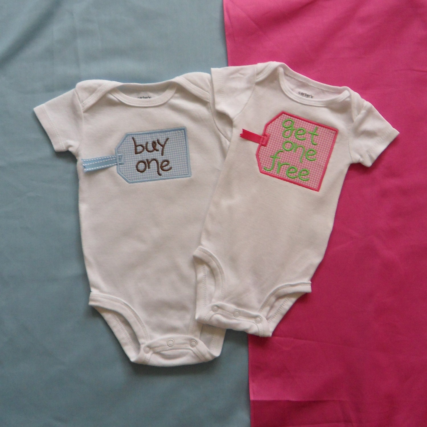 Twin Baby Girls Onesie, Buy One Get One